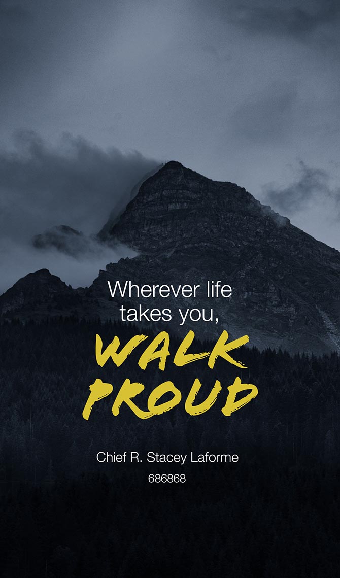 Kids Help Phone mobile wallpaper with inspirational quote - mountain and clouds