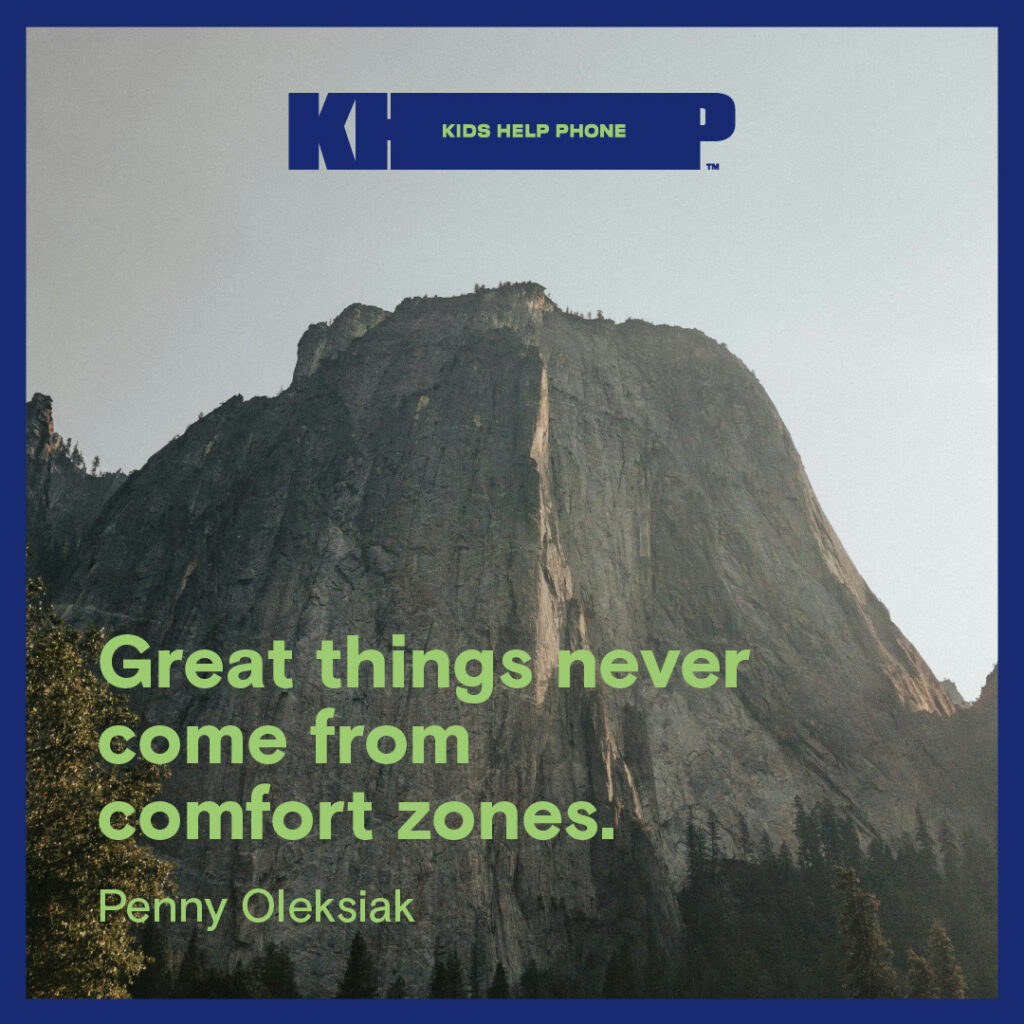 Quote by Penny Oleksiak that says "Great things never come from comfort zones."