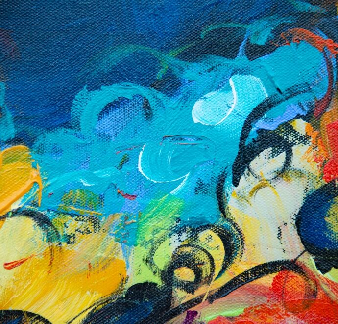 Abstract mutli-coloured painting