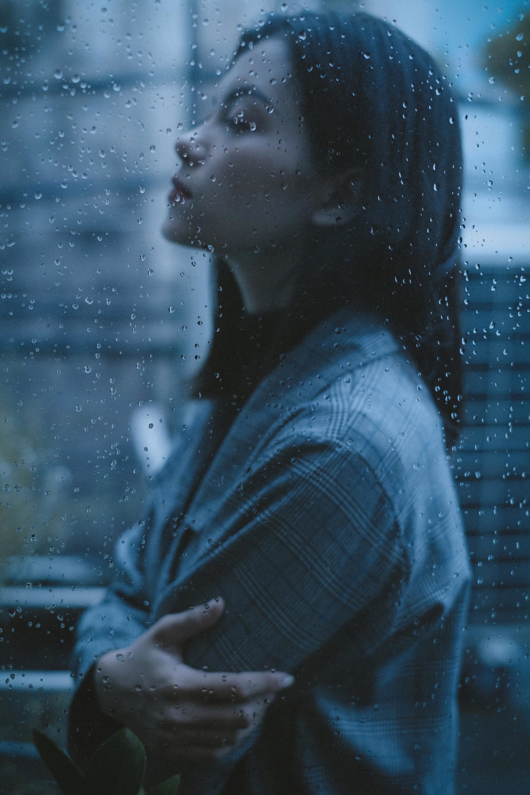 unhappy young woman thinking